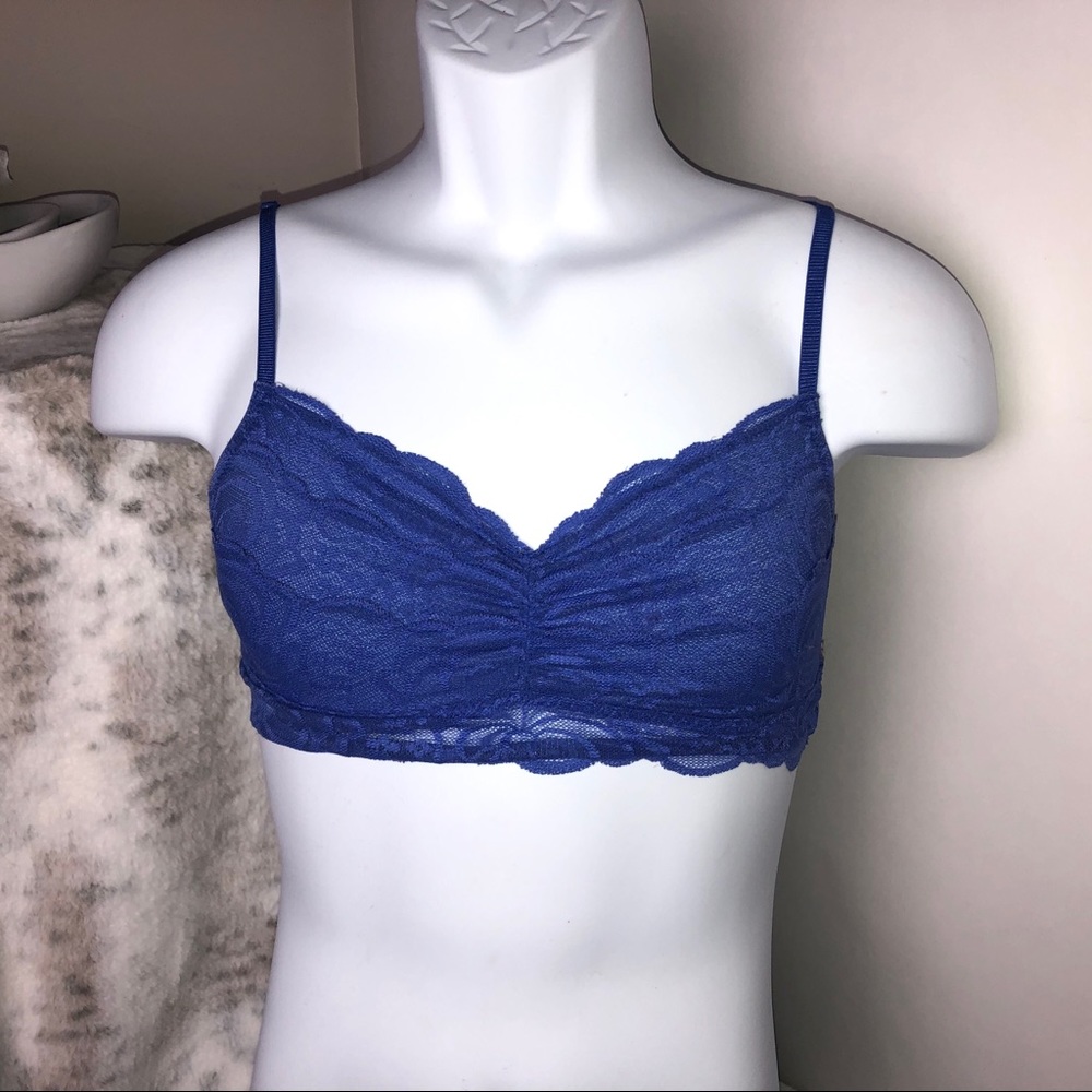 PINK Victoria's Secret Blue Lacy Bralette S/P